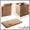 Casafield 12" x 12" Water Hyacinth Storage Baskets, Collapsible Cube Organizers, Woven Bins for Bathroom, Bedroom, Laundry, Pantry, Shelves
